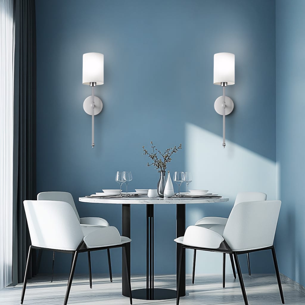 WIRELESS CYLINDRICAL WALL SCONCES (SET OF 2)