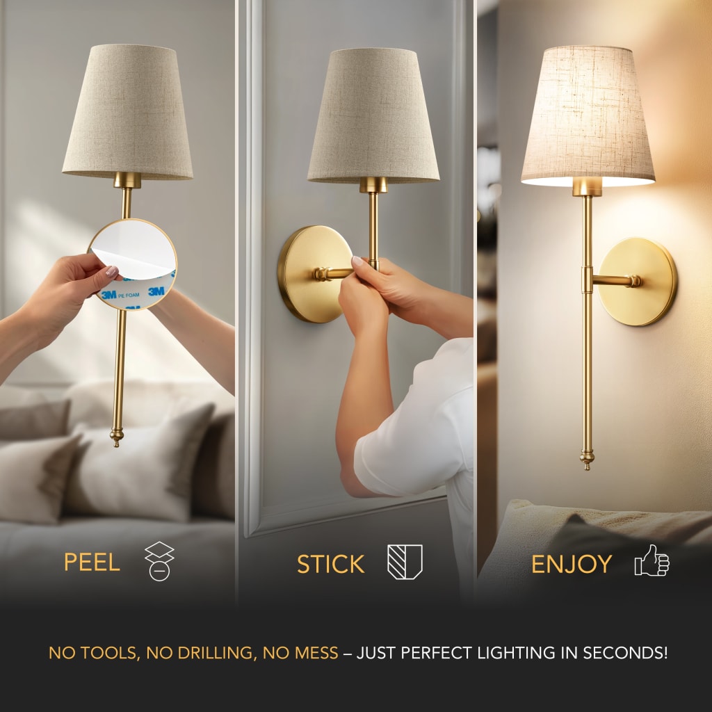 WIRELESS SAND WALL SCONCES (SET OF 2)