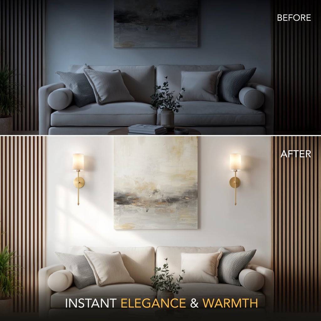 WIRELESS CYLINDRICAL WALL SCONCES (SET OF 2)