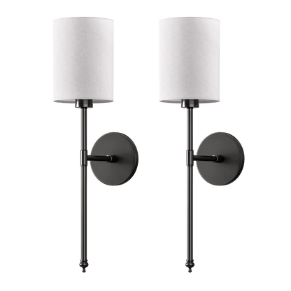 WIRELESS CYLINDRICAL WALL SCONCES (SET OF 2)