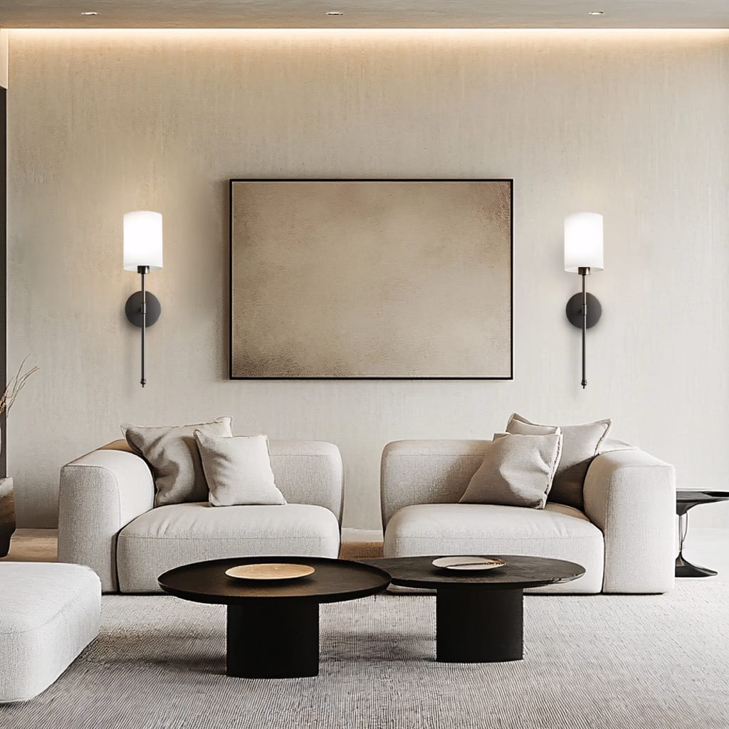 WIRELESS CYLINDRICAL WALL SCONCES (SET OF 2)