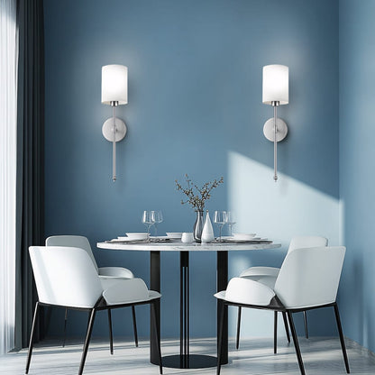 WIRELESS CYLINDRICAL WALL SCONCES (SET OF 2)