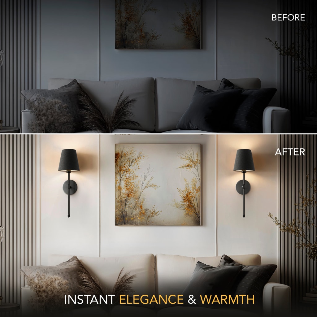 WIRELESS DARK WALL SCONCES (SET OF 2)