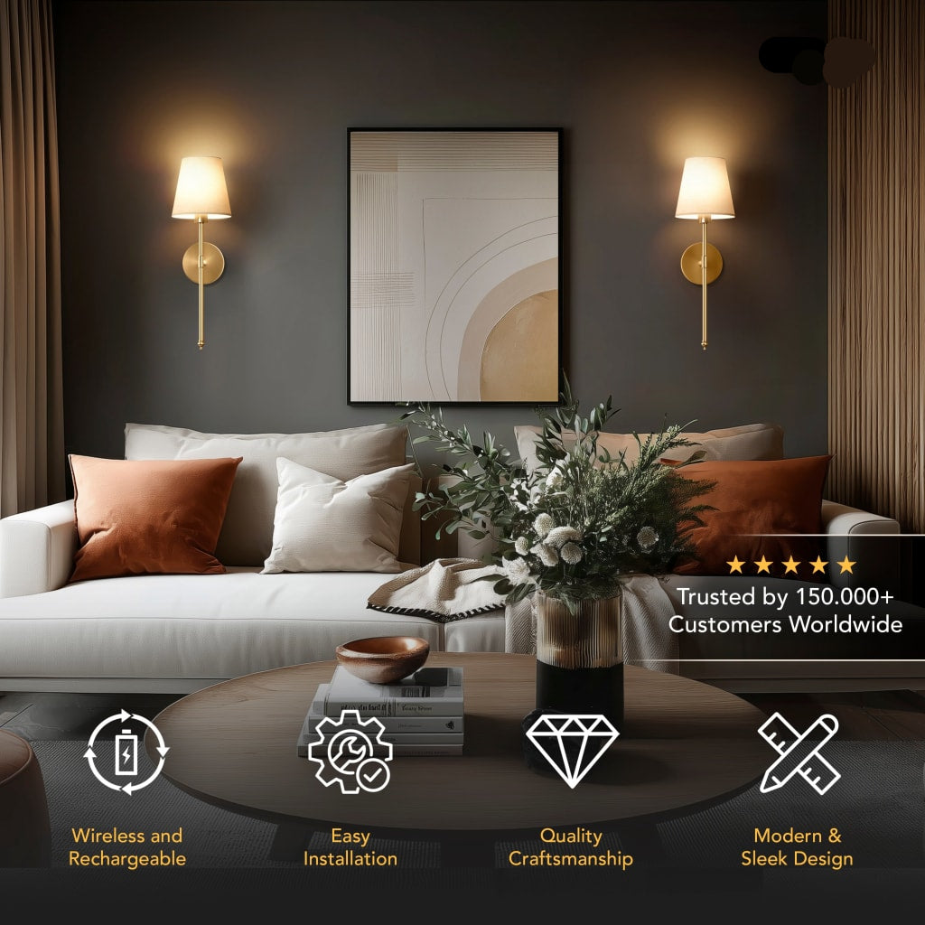 WIRELESS WALL SCONCES (SET OF 2)
