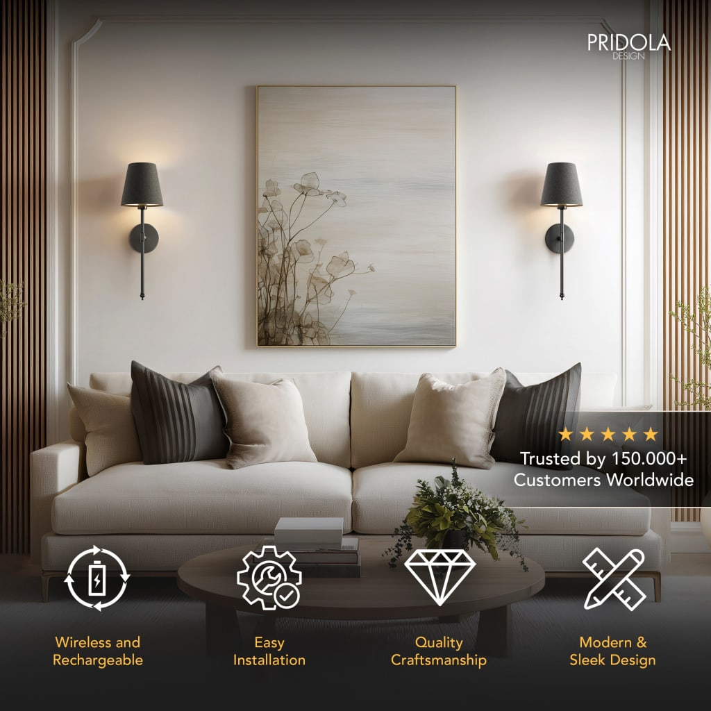 WIRELESS DARK WALL SCONCES (SET OF 2)