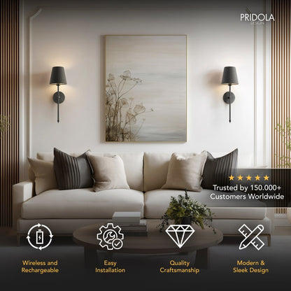 WIRELESS DARK WALL SCONCES (SET OF 2)