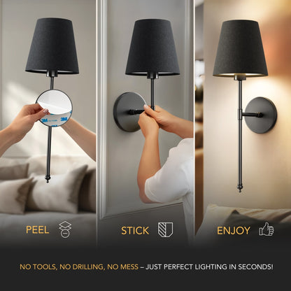 WIRELESS DARK WALL SCONCES (SET OF 2)